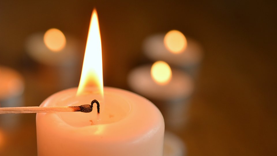 lighting a candle