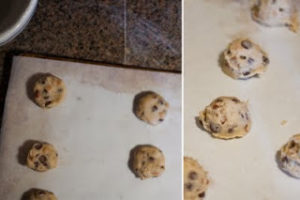 circles of cookie dough on a pan