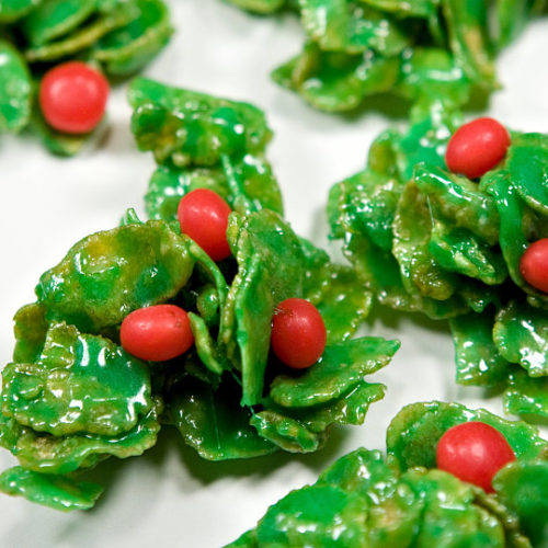 hollies made out of corn flakes