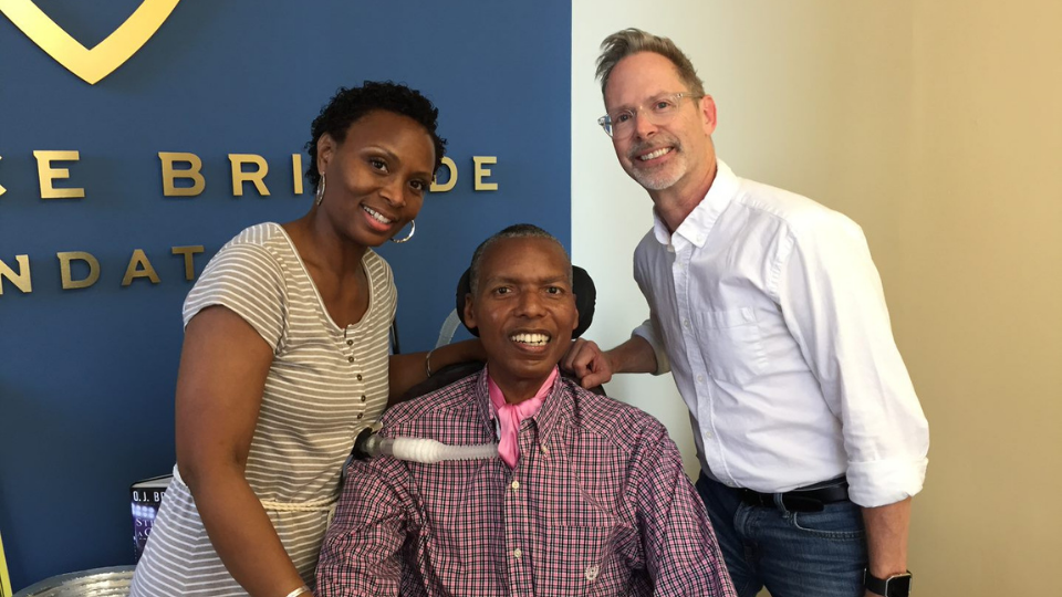 From left to right Chanda Brigance OJ Brigance and David Paul