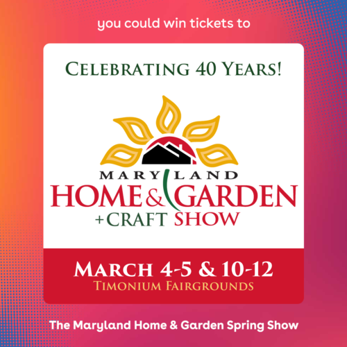 Maryland Home & Garden logo featuring a golden sunflower