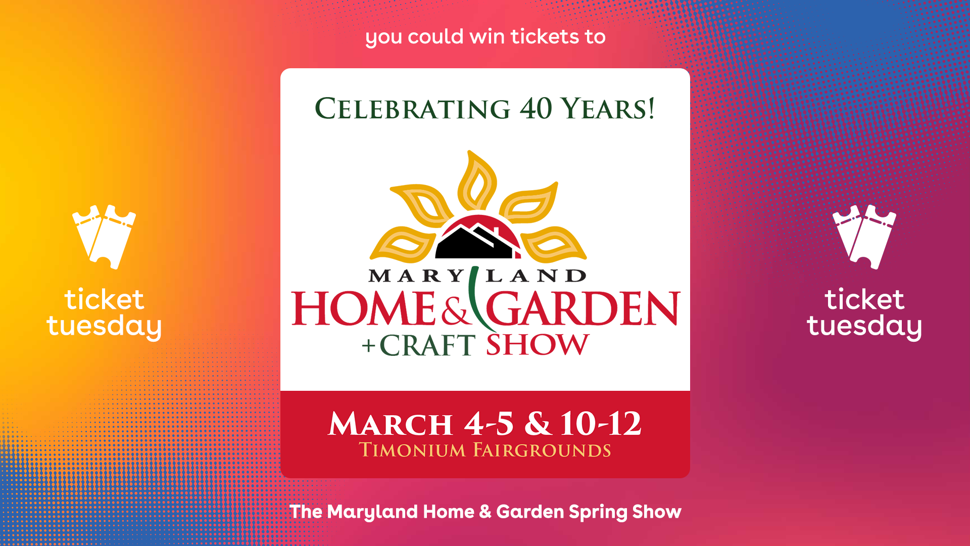 Maryland Home & Garden logo featuring a golden sunflower