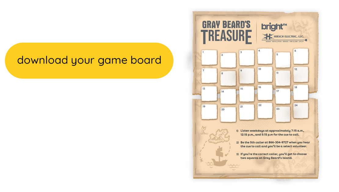 Download Gray Beard's Treasure Match Game board