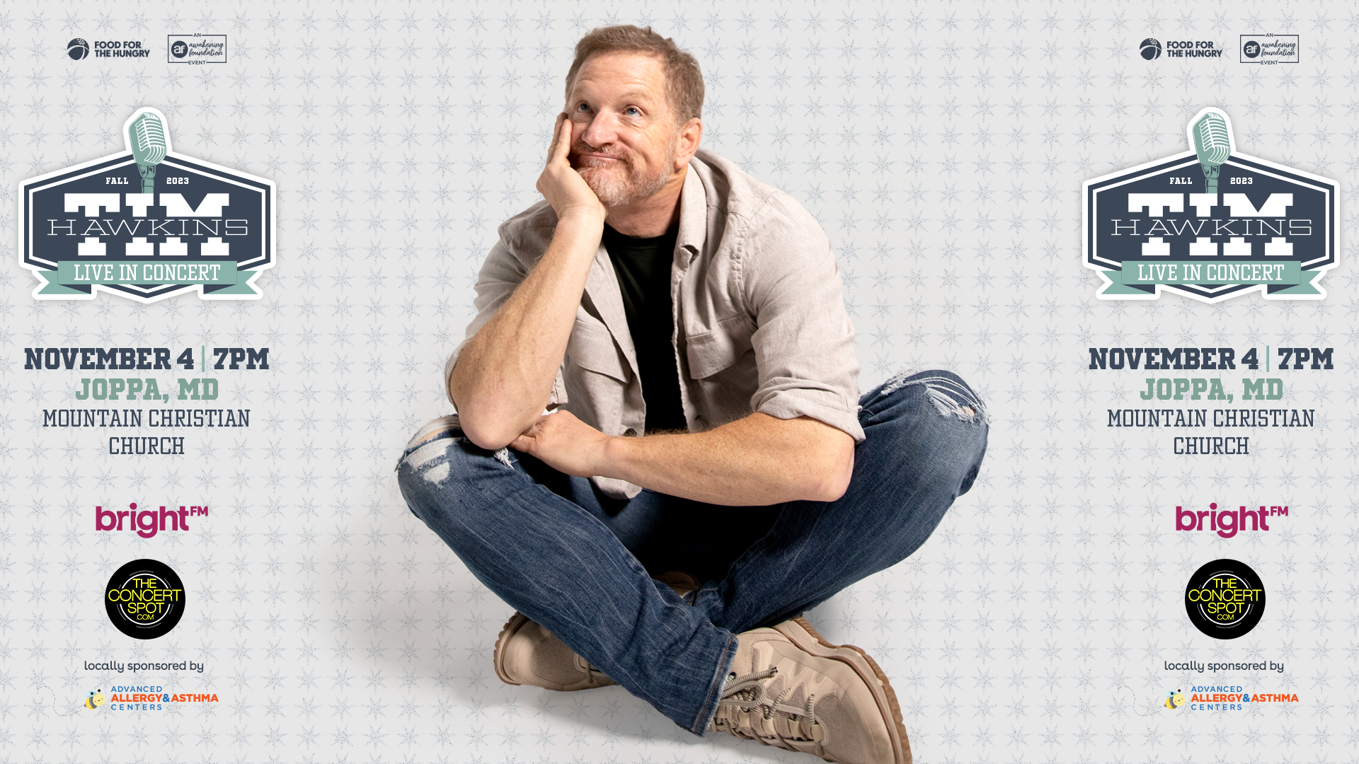 Tim Hawkins is coming to Joppa, MD on November 4th. Get your tickets today! Sponsored by Advanced Allergy & Asthma Centers
